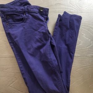 Purple skinny jeans